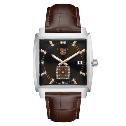 Chestnut Brown Cowhide Leather Soft Tag Heuer Strap