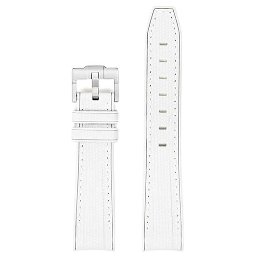 Swan White Silicone Strap For Moonswatch