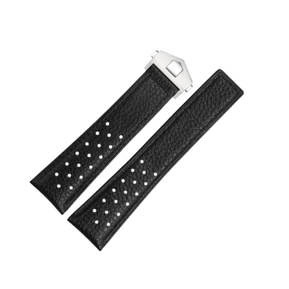 22mm Genuine Leather Strap for TAG Heuer Monaco – Folding Buckle – Men’s Watchband