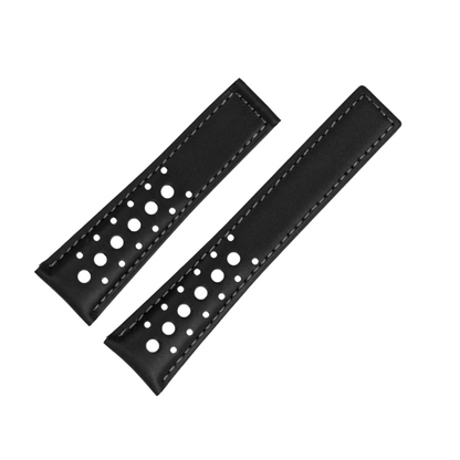 22mm Genuine Leather Strap for TAG Heuer Monaco – Folding Buckle – Men’s Watchband