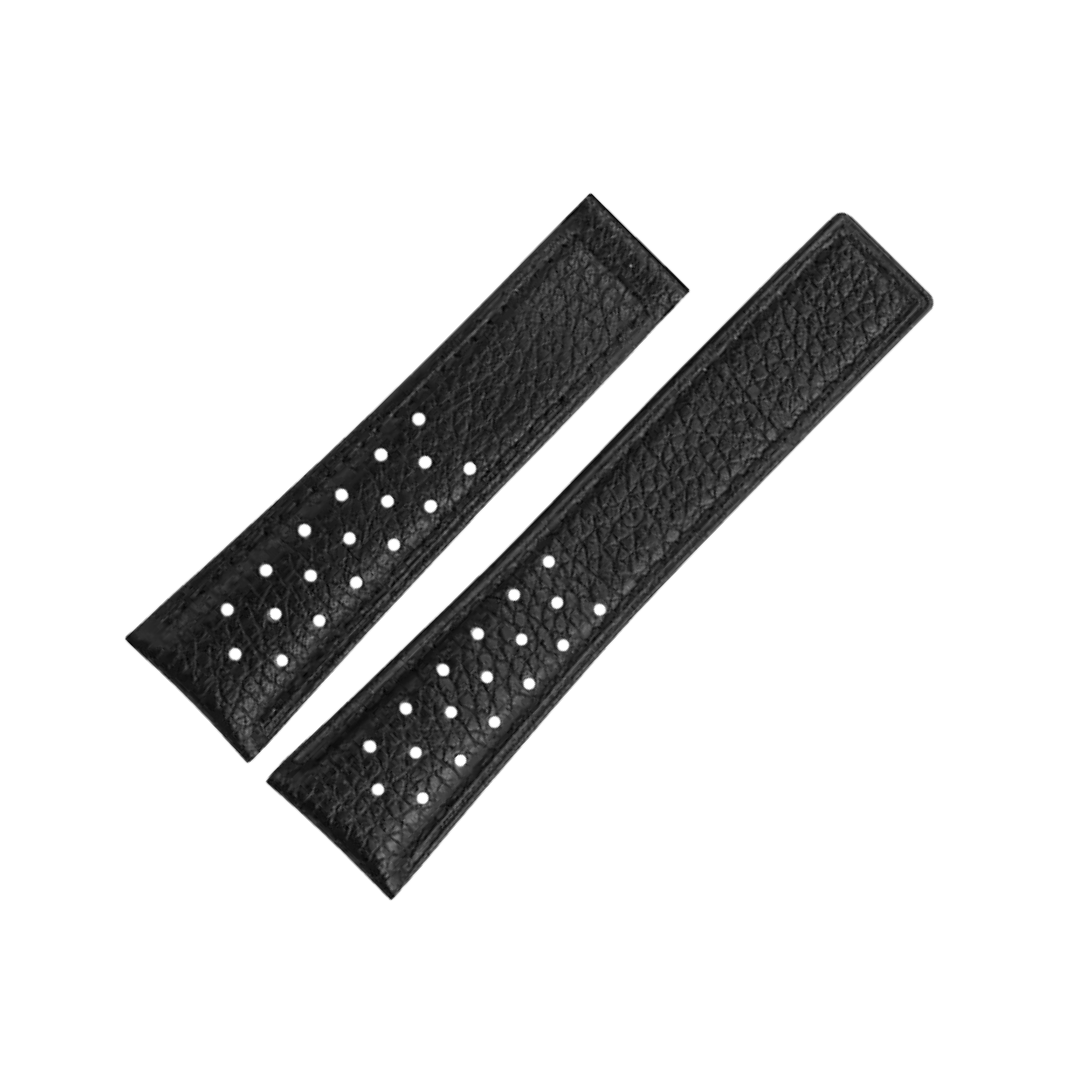 22mm Genuine Leather Strap for TAG Heuer Monaco – Folding Buckle – Men’s Watchband