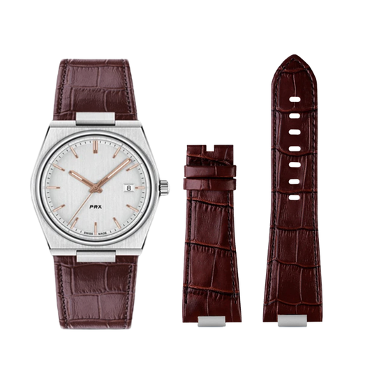 Brown Leather 12mm Watch Strap For Tissot PRX