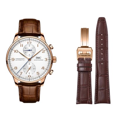Pecan Brown Cowhide Leather Pilot & Portofino Strap