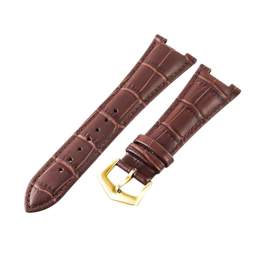 25mm Brown Cow Leather Strap for Patek Philippe Nautilus 5711/5712G