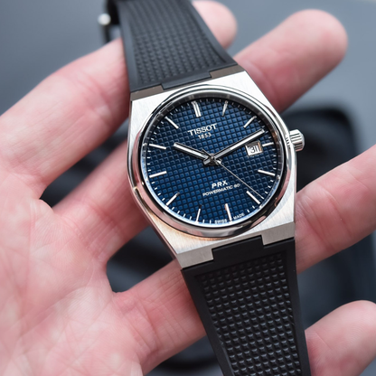 High Quality Cut to Size Strap for Tissot PRX Black - With Luxury Butterfly Clasp