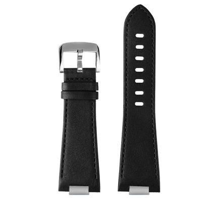 Black Leather 12mm Watch Strap For Tissot PRX