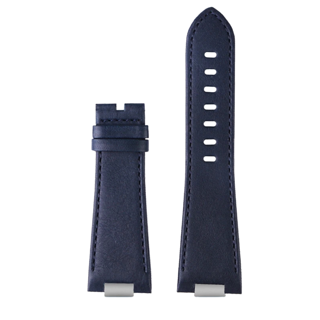 Blue Leather 12mm Watch Strap For Tissot PRX