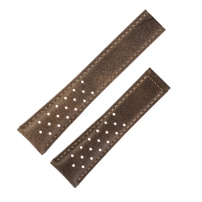 22mm Genuine Leather Strap for TAG Heuer Monaco – Folding Buckle – Men’s Watchband