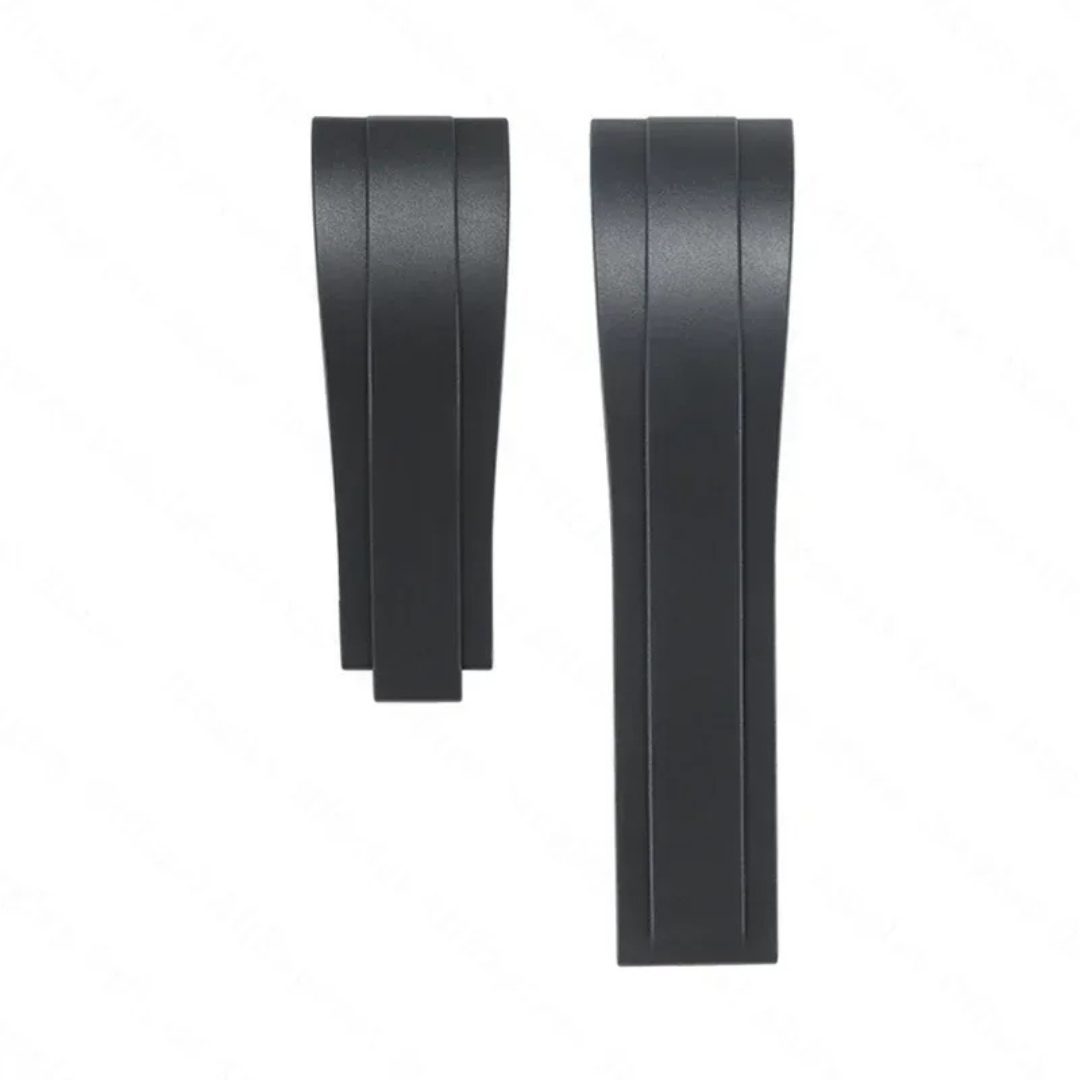 Oysterflex Style Strap for Rolex - High Quality Butterfly Clasp - Black with Clasp