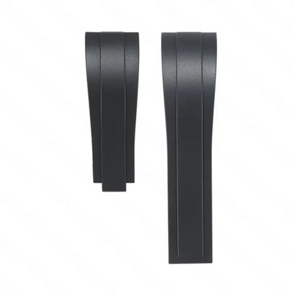 Oysterflex Style Strap for Rolex - High Quality Butterfly Clasp - Black with Clasp