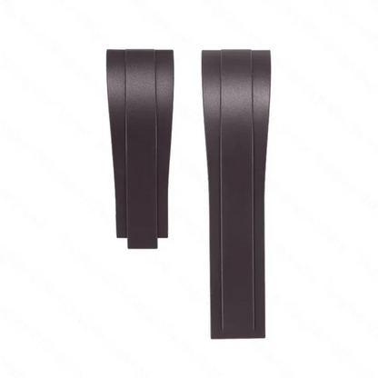 Oysterflex Style Strap for Rolex - High Quality Butterfly Clasp - Brown with Clasp