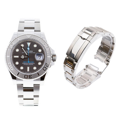 Oyster Style Strap for Rolex Polished - High quality Butterfly Clasp