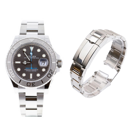 Oyster Style Strap for Rolex Polished - High quality Butterfly Clasp
