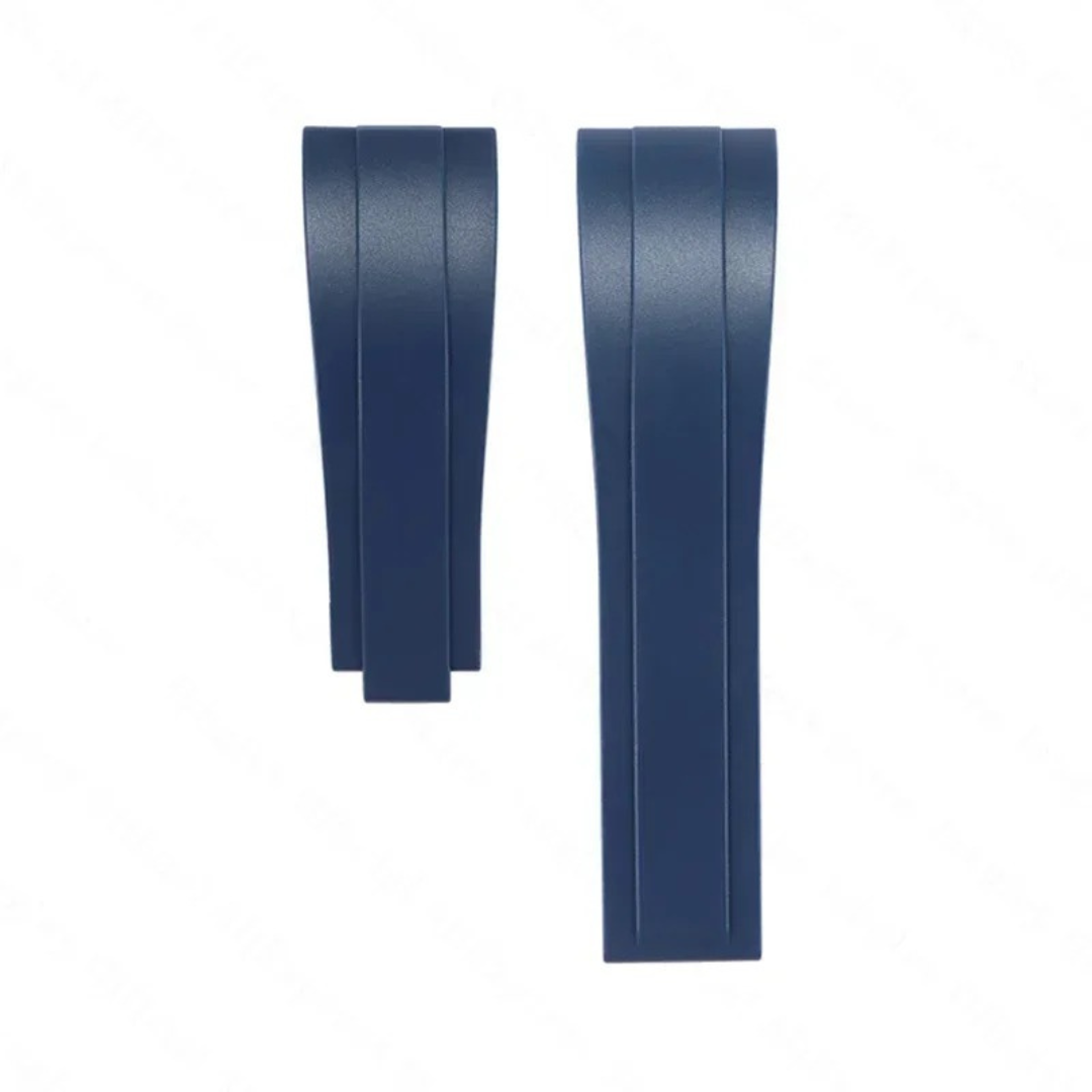 Oysterflex Style Strap for Rolex - High Quality Butterfly Clasp - Navy with Clasp