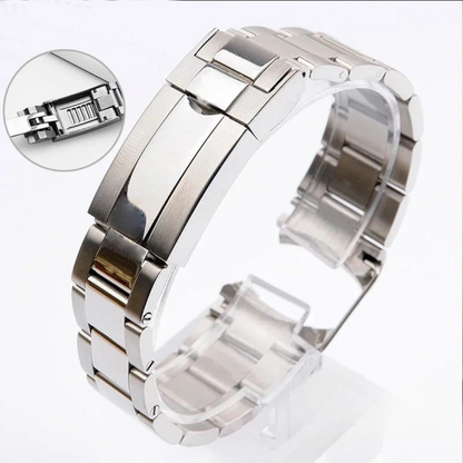 Oyster Style Strap for Rolex Polished - High quality Butterfly Clasp