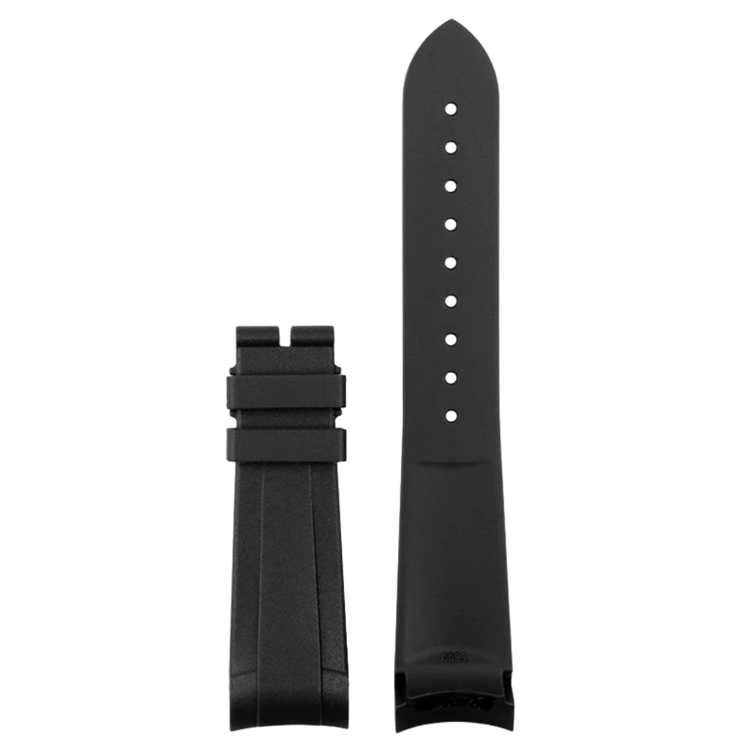 Matte Black Rubber Strap For Tudor