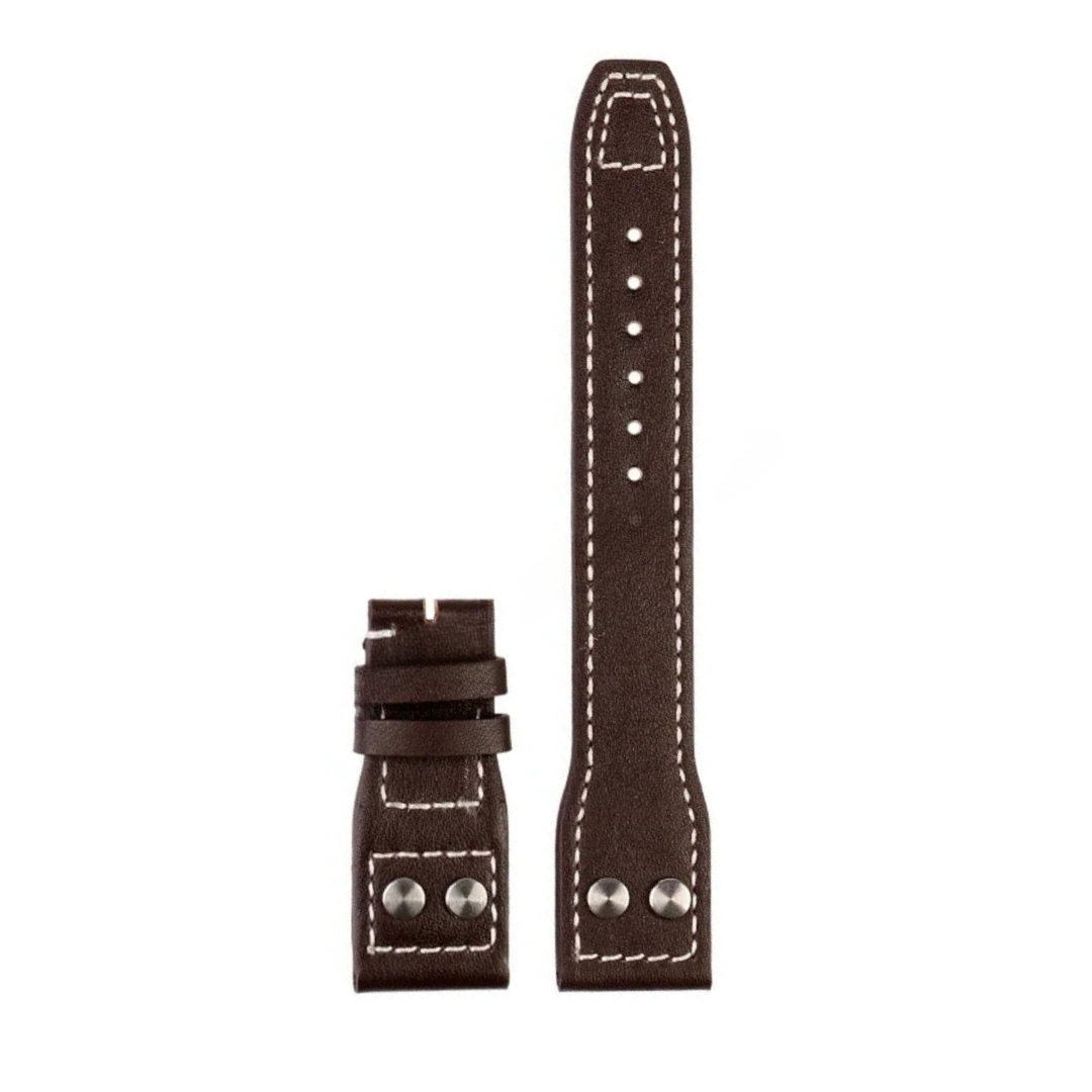 Port Brown Cowhide Leather Pilot Strap