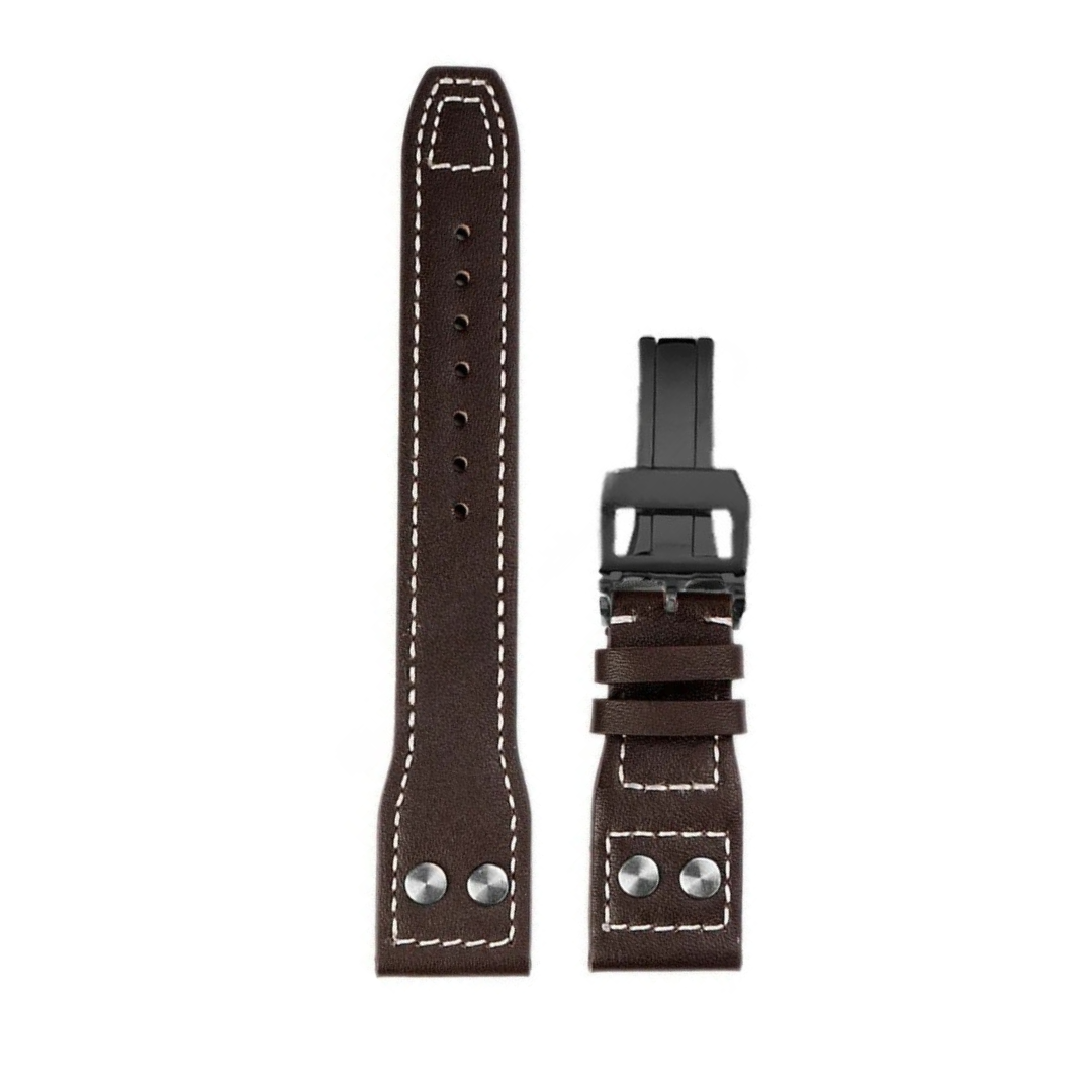 Port Brown Cowhide Leather Pilot Strap