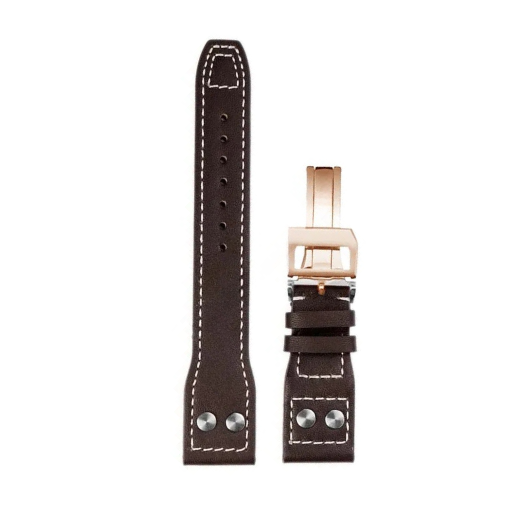 Port Brown Cowhide Leather Pilot Strap