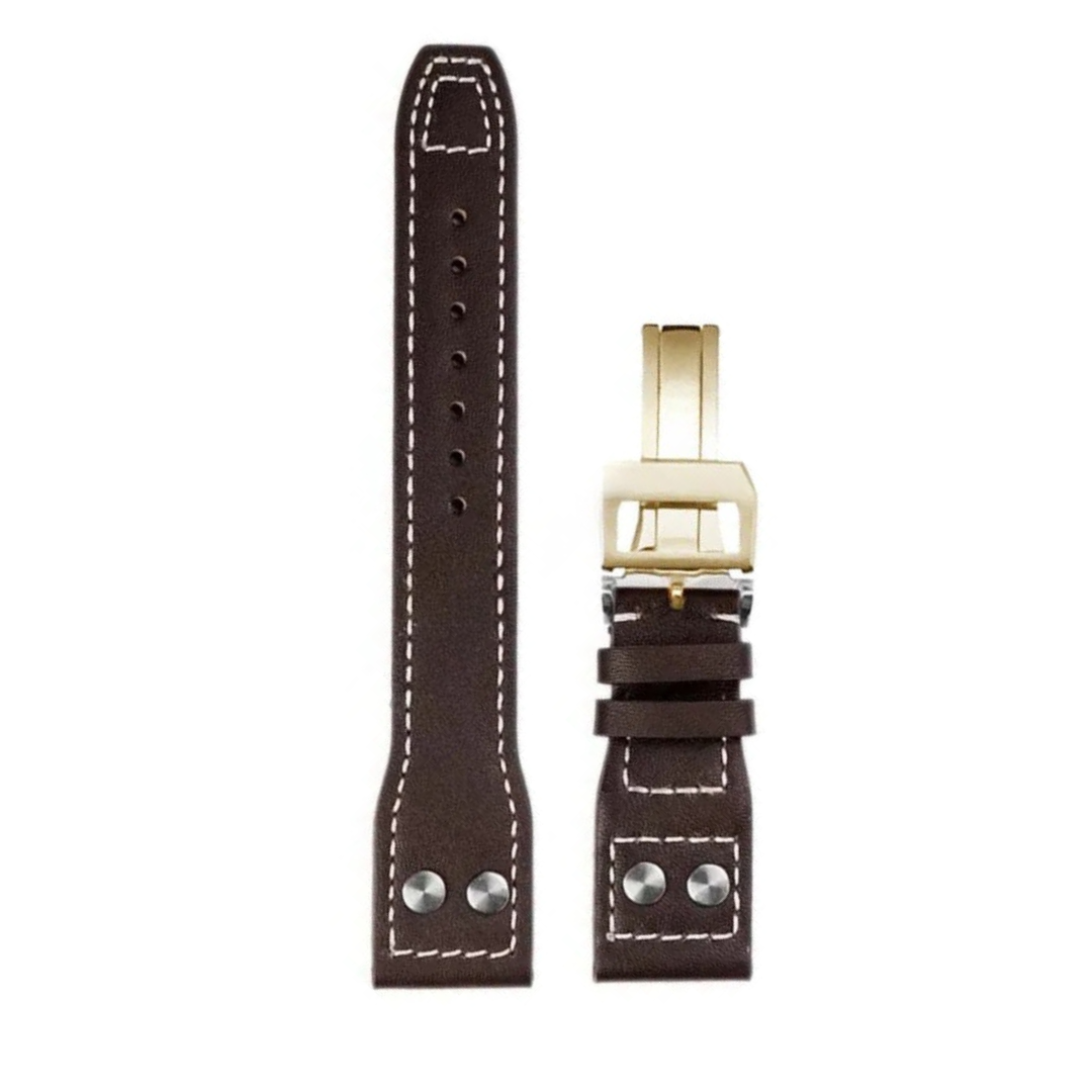 Port Brown Cowhide Leather Pilot Strap