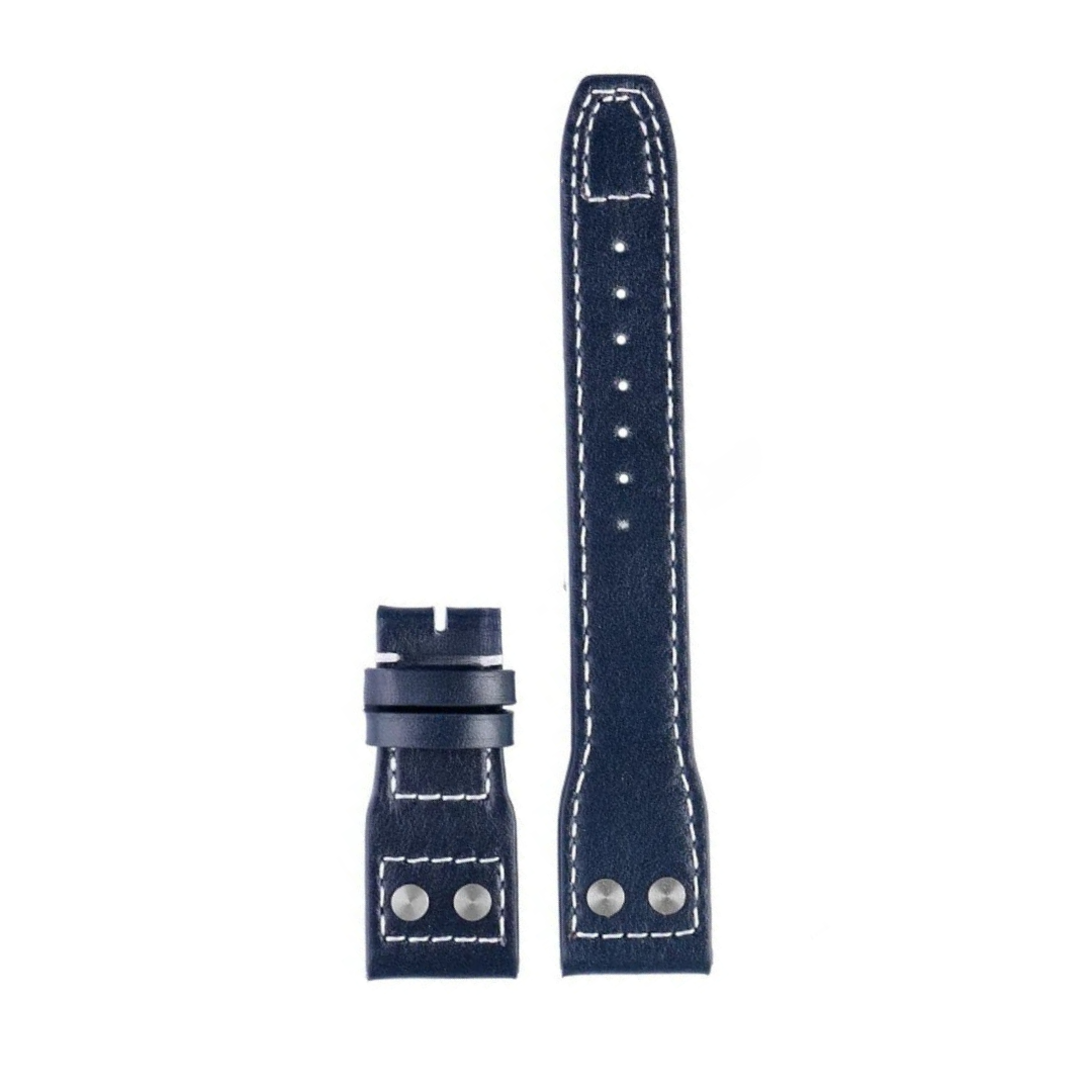 Midnight Blue Cowhide Leather Strap For IWC