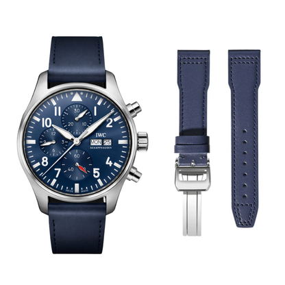 Neptune Blue Soft Cowhide Leather Pilot Strap