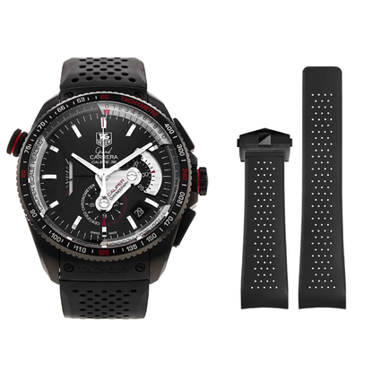 Rubber Style Strap for TAG Heuer Grand Carrera – Waterproof Sport Band 22/24mm