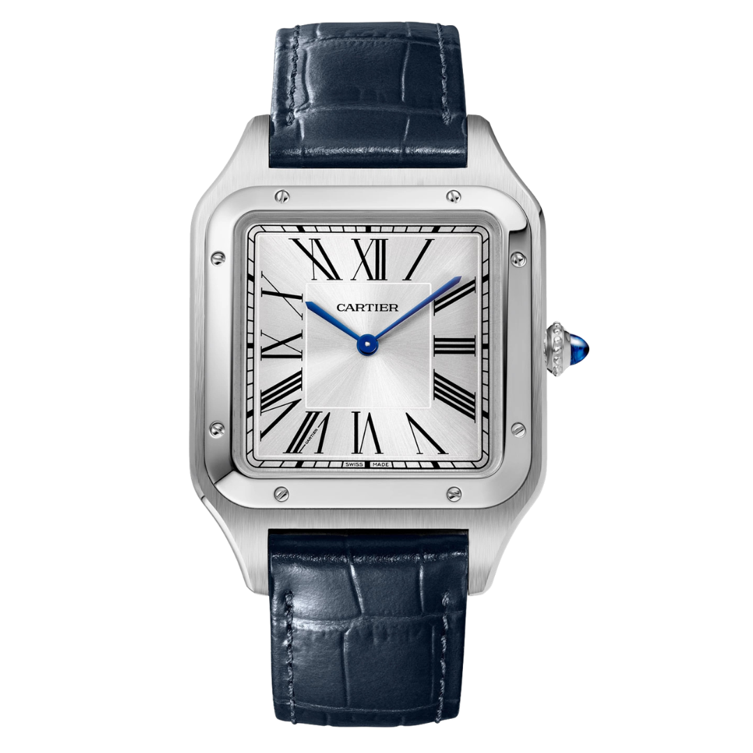 Midnight Blue Cowhide Leather Strap For Cartier