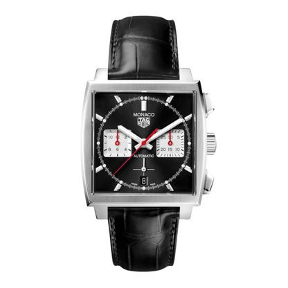 Black Cowhide Leather Soft Tag Heuer Strap