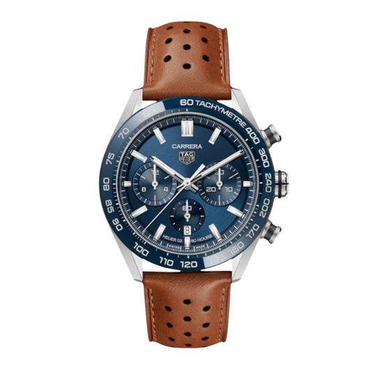 Brown Cowhide Leather Strap For Tag Heuer