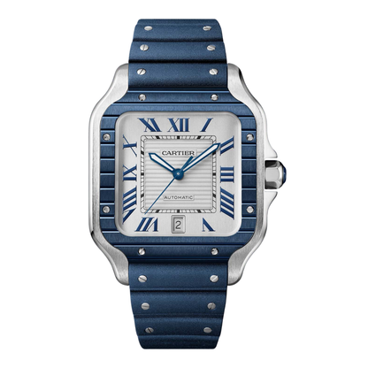 Marine Blue Silicone Rubber Strap For Cartier