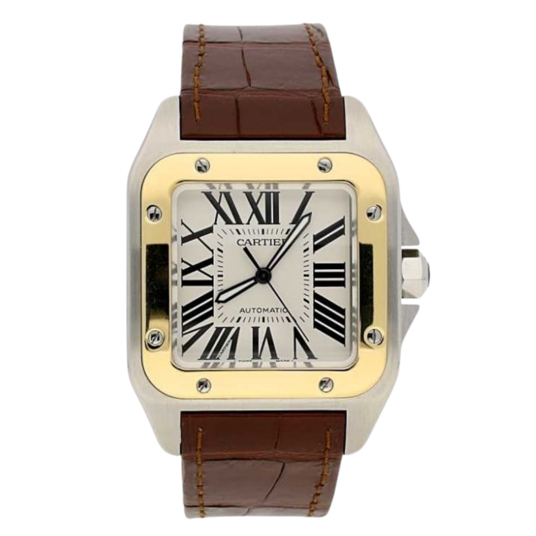 Oak Brown Cowhide Leather Strap For Cartier