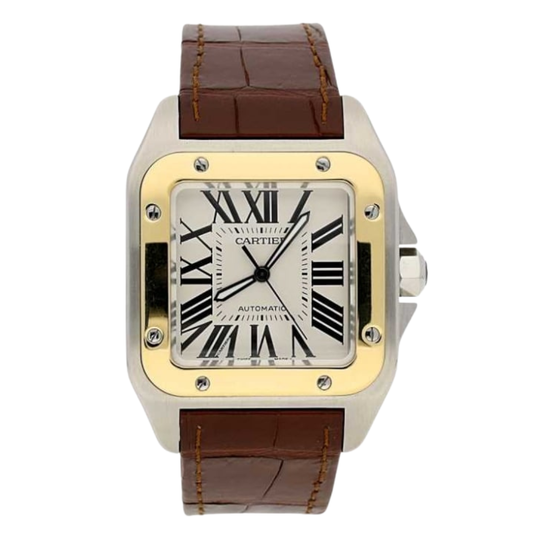 Oak Brown Cowhide Leather Strap For Cartier