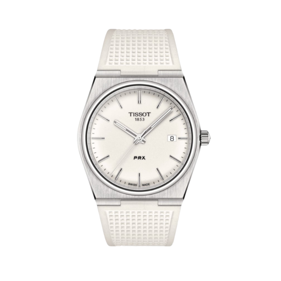 Ice White FKM Rubber Strap for Tissot PRX