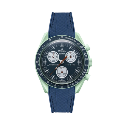 Blueberry Blue Silicone Strap For Omega X Moonswatch