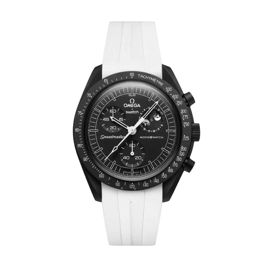 Flour White Rubber Strap