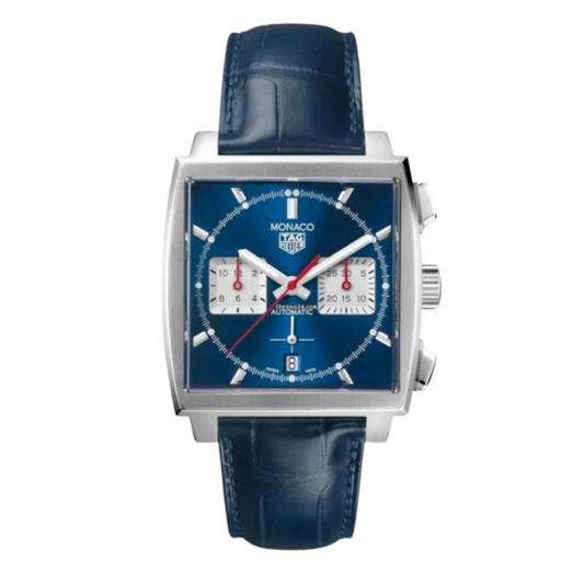 Navy Blue Cowhide Leather Strap For Tag Heuer