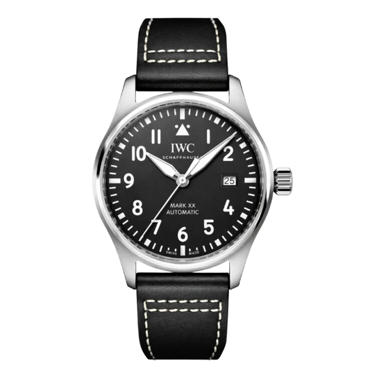 Black & White Soft Cowhide Leather Pilot Strap