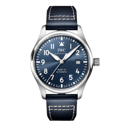 Blue & White Soft Cowhide Leather Pilot Strap