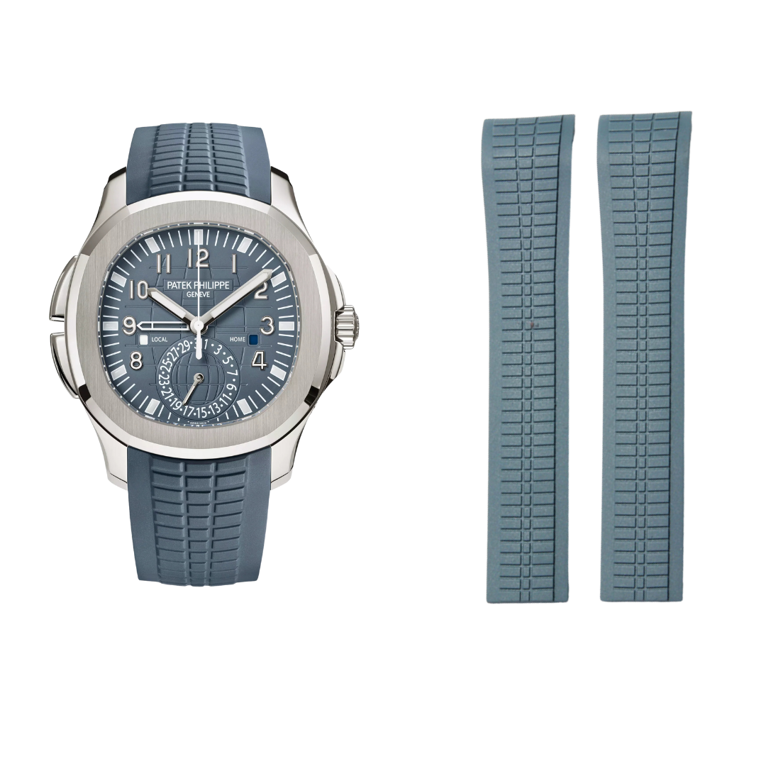 Grey Luxury Rubber Strap for Patek Philippe Aquanaut – Butterfly Clasp