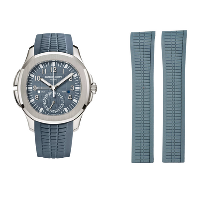Grey Luxury Rubber Strap for Patek Philippe Aquanaut – Butterfly Clasp