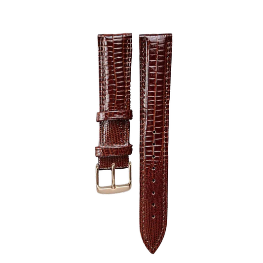 Brown Lizard Texture Leather Strap – Universal Clasp