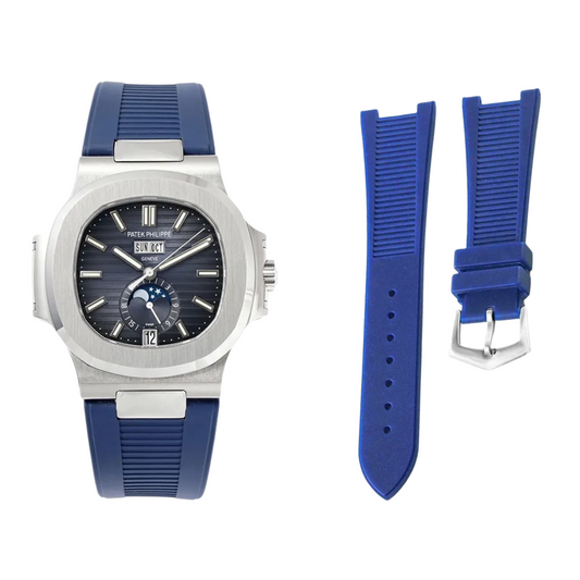 Sky Blue Fluororubber Strap for Patek Philippe Nautilus Series
