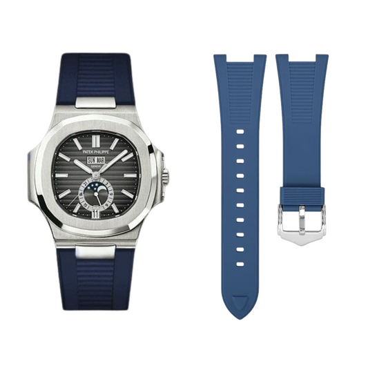 Royal Blue Rubber Silicone Strap for Patek Philippe