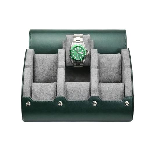 Luxury Leather Watch Travel & Storage Box 3-6 Slot – Green – High Quality