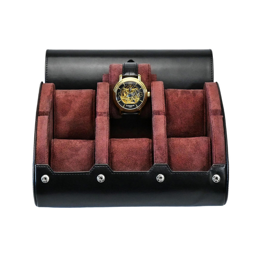 Luxury Leather Watch Travel & Storage Box 3-6 Slot – Black – High Quality