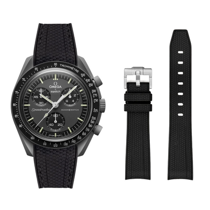 High Quality Rubber Silicone Strap for Moonswatch - With Coloured Stitching