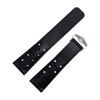 22mm Breathable Silicone Strap for TAG Heuer F1 – Folding Buckle