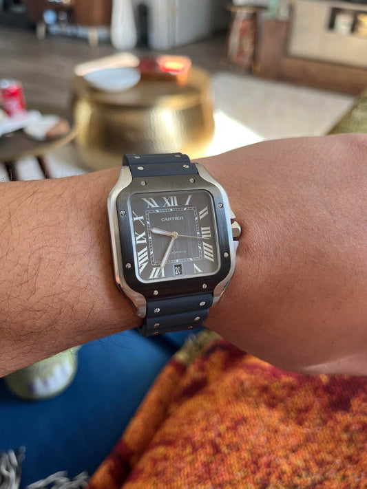 Onyx Black Santos Silicone Strap