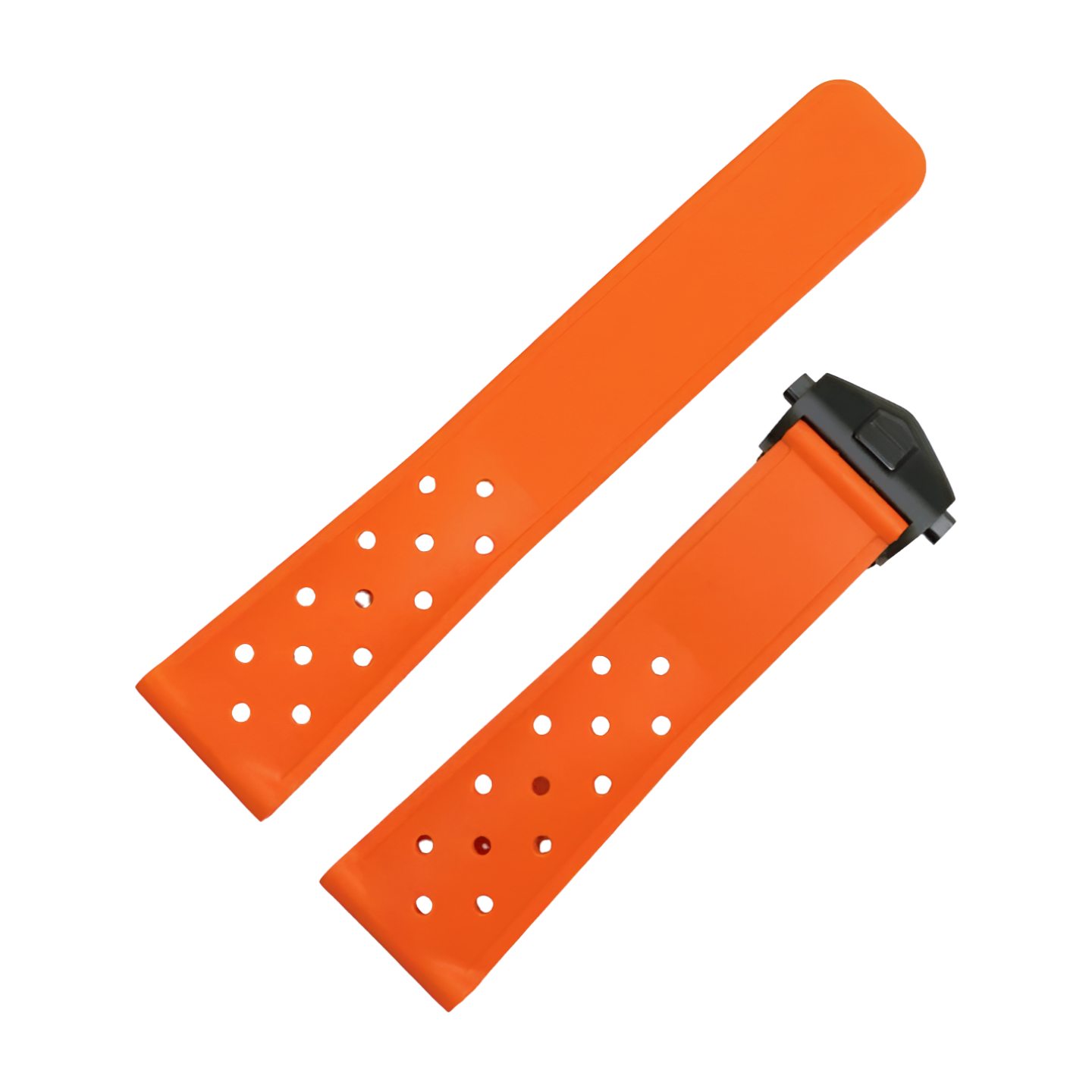 22mm Breathable Silicone Strap for TAG Heuer F1 – Folding Buckle